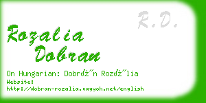 rozalia dobran business card